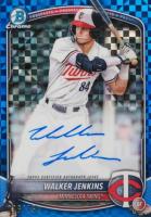 2025 Bowman Chrome Prospect Autographs #CPAWJ Walker Jenkins Blue X-Fractor Baseball Card