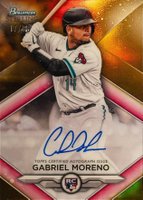 2023 Bowman Sterling Rookie Autographs #RAGM Gabriel Moreno Gold Baseball Card