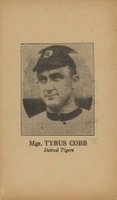 1900 Postcards & Trade # 1925 Mgr. Tyrus Cobb Detroit Tigers Baseball Card