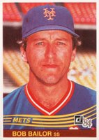 1984 Donruss #595 Bob Bailor Baseball Card
