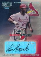 2001 Donruss Signature Team Trademarks Master Series # Lou Brock Baseball Card
