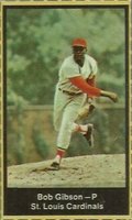 1969 Nabisco Team Flakes # Bob Gibson Hand Cut Baseball Card