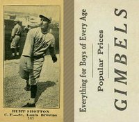 1916 Gimbels #165 Burt Shotton Baseball Card