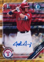 2019 Bowman Draft Chrome Draft Picks Autograph #CDAJJ Josh Jung Gold Wave Refractor Baseball Card