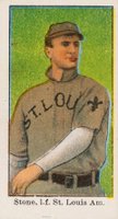 1909 Nadja Caramel # George Stone Green Background Baseball Card