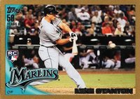 2010 Topps Update #US50 Giancarlo Stanton Gold Baseball Card