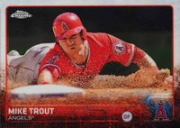 2015 Topps Chrome #51 Mike Trout Sliding Baseball Card