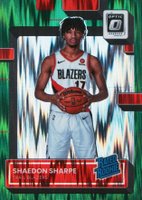 2022 Panini Donruss Optic #249 Shaedon Sharpe Green Shock Basketball Card