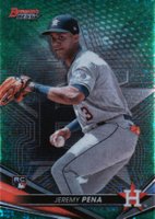 2022 Bowman's Best #26 Jeremy Pena Green Mini Diamond Refractor Baseball Card