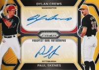 2024 Panini Prizm Prospect Dual Autographs #PDALS Dylan Crews/Paul Skenes Gold Prizm Baseball Card