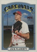 2021 Topps Heritage Real One Autographs #JF Jack Flaherty Red Ink Baseball Card
