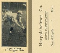 1916 Herpolsheimer Co. #33 Tom Clarke Baseball Card