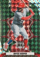 2022 Panini Mosaic #152 Bryce Harper Green Mosaic Baseball Card