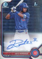 2022 Bowman Chrome Prospect Autographs #CPALV Luis Verdugo Baseball Card