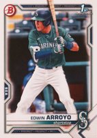 2021 Bowman Draft #BD74 Edwin Arroyo Baseball Card