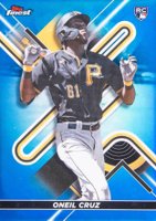 2022 Topps Finest #16 Oneil Cruz Blue Refractor Baseball Card
