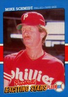 1988 Fleer Exciting Stars #34 Mike Schmidt Baseball Card