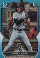 2023 Bowman Draft #BDC167 Jacob Gonzalez Chrome-Sky Blue Baseball Card