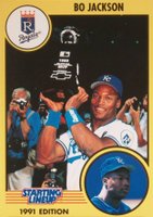 1991 Kenner Starting Lineup # Bo Jackson Blue Back Baseball Card