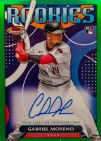 2023 Topps Finest Finest Rookies Design Variation Autographs #RDAGM Gabriel Moreno Green Baseball Card