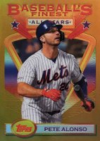 2020 Finest Flashbacks #97 Pete Alonso Gold Refractor Baseball Card
