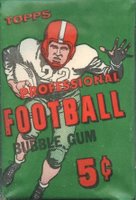 1956 Topps #WP Wax Pack 5 Cent Football Card