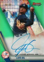 2019 Bowman's Best Best of 2019 Autographs #B19LG Luis Gil Green Refractor Baseball Card