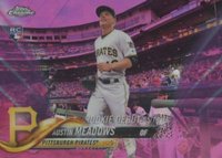 2018 Topps Chrome Update #HMT99 Austin Meadows Pink Refractor Baseball Card