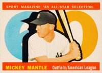 1960 Topps #563 Mickey Mantle All-Star Baseball Card