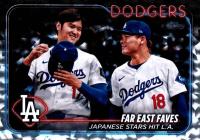 2024 Topps Update #US13 Shohei Ohtani/Yoshinobu Yamamoto Silver Crackle Foil Board Baseball Card