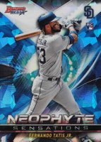 2019 Bowman's Best Neophyte Sensations #NS-10 Fernando Tatis Jr. Atomic Refractor Baseball Card
