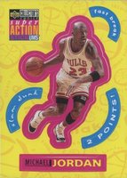 1996 Collector's Choice Stick-Ums 2 #S30 Michael Jordan White Jersey Basketball Card
