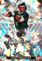 2021 Leaf Metal Draft Future Stars Autographs #NG2 Nick Gonzales Silver Crystals Baseball Card