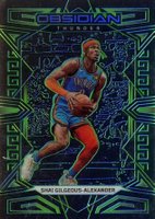 2022 Panini Obsidian #39 Shai Gilgeous-Alexander Electric Etch Green Basketball Card