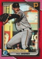 2024 Bowman Chrome Prospects #BCP125 Paul Skenes Fuchsia Refractor Baseball Card