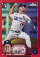 2023 Topps Chrome Update #USC192 Bobby Miller Red Refractor Baseball Card