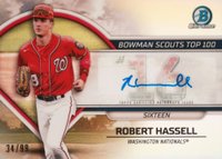 2023 Bowman Scouts' Top 100 #BTP16 Robert Hassell Autograph Baseball Card