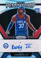 2023 Panini Prizm Rookie Penmanship #RPRCV Ricky Council IV Silver Basketball Card