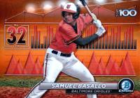 2024 Bowman Scouts' Top 100 #BTP32 Samuel Basallo Orange Refractor Baseball Card
