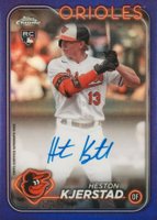 2024 Topps Chrome Rookie Autographs #RAHK Heston Kjerstad Purple Refractor Baseball Card