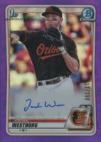 2020 Bowman Draft Chrome Draft Picks Autographs #CDAJWE Jordan Westburg Purple Refractor Baseball Card