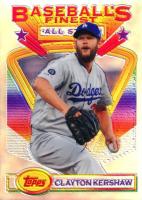 2020 Finest Flashbacks #93 Clayton Kershaw Refractor Baseball Card