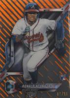 2018 Topps High Tek #HT-RA Ronald Acuna Jr. Magma Diffractor-Orange Baseball Card