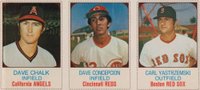 1975 Hostess # Dave Chalk/Dave Concepcion/Carl Yastrzemski Hand Cut-Panel Baseball Card