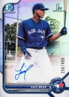 2022 Bowman Chrome Prospect Autographs #CPALM Luis Meza Refractor Baseball Card