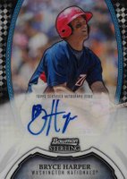 2011 Bowman Sterling Prospects Autographs #BSPBH Bryce Harper Black Refractor Baseball Card