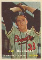 1957 Topps #208 Lew Burdette Baseball Card