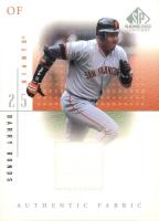 2001 SP Game-Used Authentic Fabric #BB Barry Bonds Baseball Card