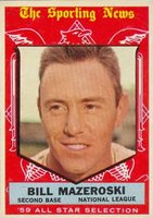 1959 Topps #555 Bill Mazeroski All-Star Baseball Card