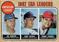 1968 Topps #8 A.L. ERA Leaders Baseball Card